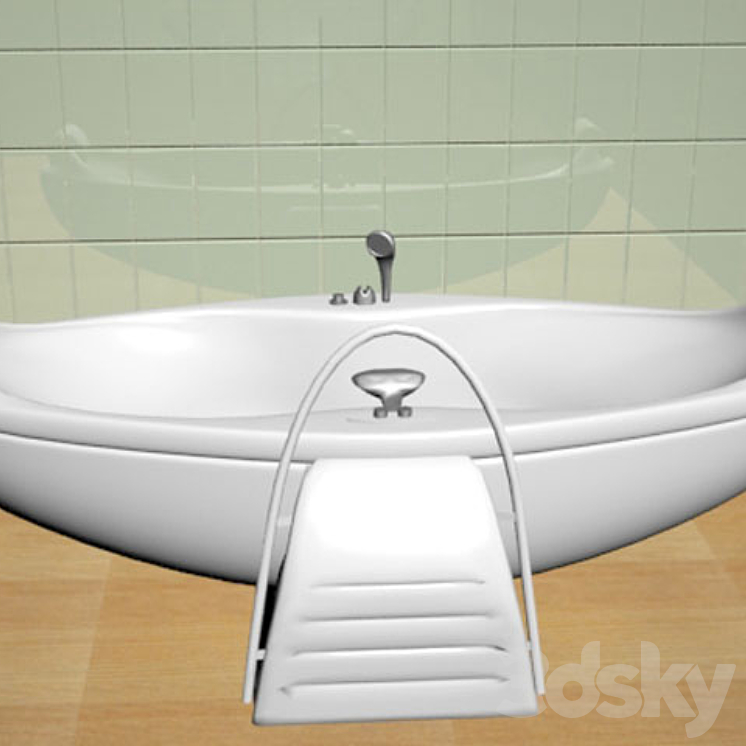 按摩浴缸Arca（49470_椭圆形_Vray）