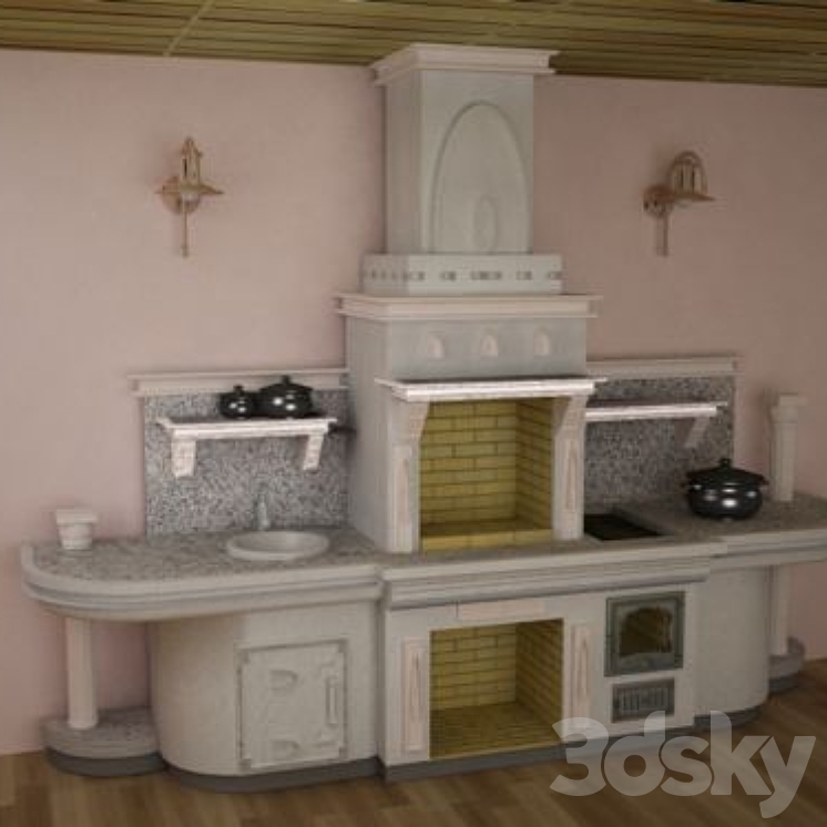 经典烧烤（49574_长方形_Vray）