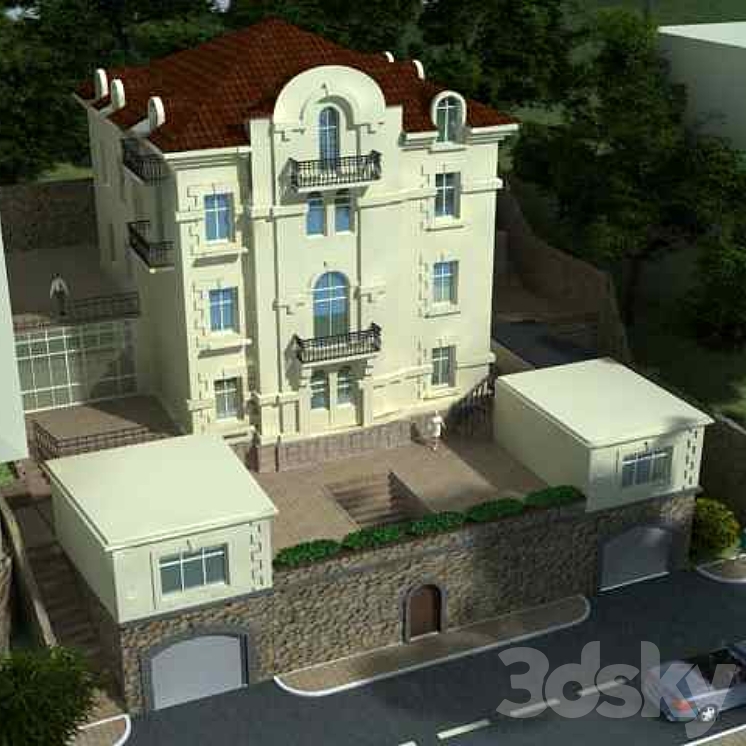 房子（50010_长方形_Vray）