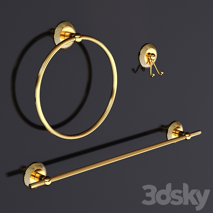 一套衣架浴室Cristal et Bronze（522942_圆形_Vray）