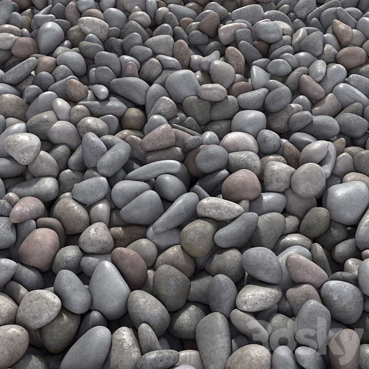 卵石n25（5305599_椭圆形_Vray,Corona）