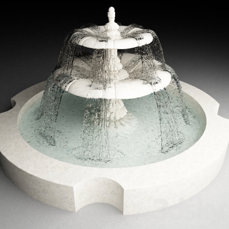 喷泉（5411_圆形_Vray）