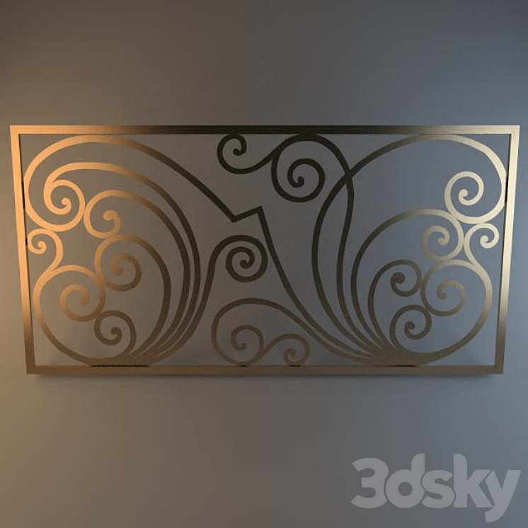 散热器格栅（5592_长方形_Vray）