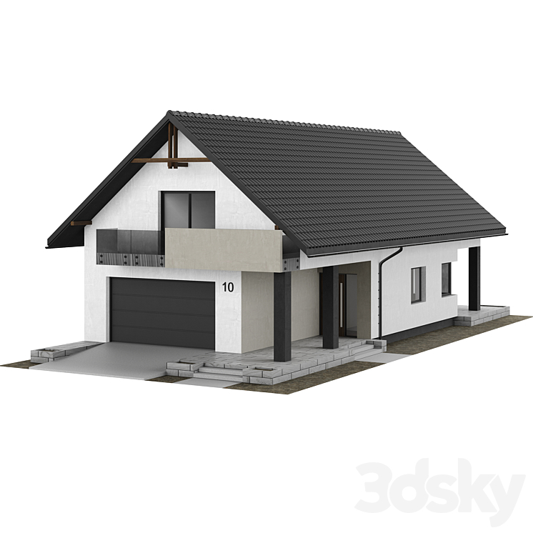 现代住宅004（5686213_长方形_Vray）