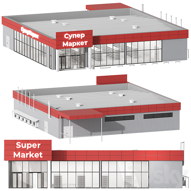 超市。小型杂货店（5959330_多边形_Vray,Corona）