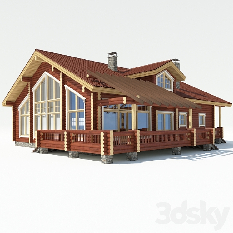 房子框架。（60534__Vray）