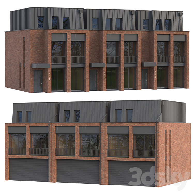 砖砌建筑03（6329231_长方形_Vray）