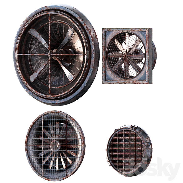排气扇生锈（6572725_圆形_Vray,Corona）
