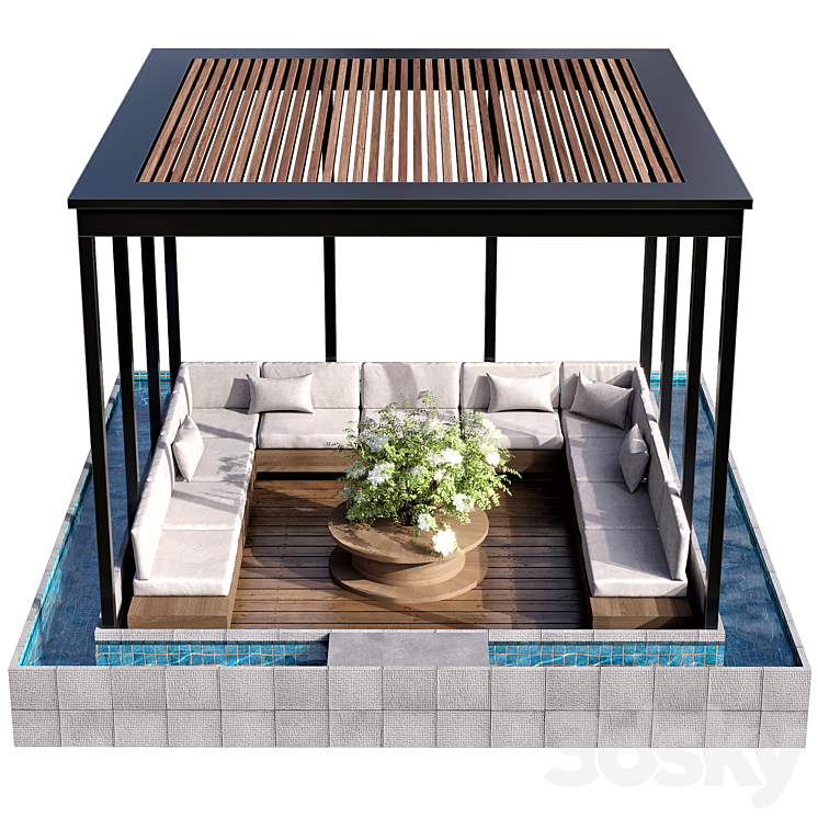 15号室外休息区（6679946_长方形_Vray,Corona）