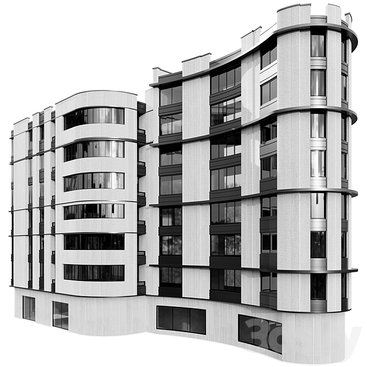 110号住宅楼（6698031_不规则_Vray,Corona）