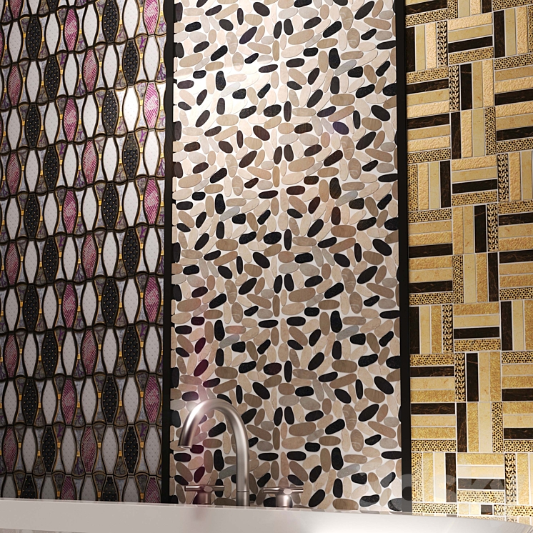 马赛克沙丘鹅卵石灯，沙丘绝对，沙丘太阳（672468__Vray）