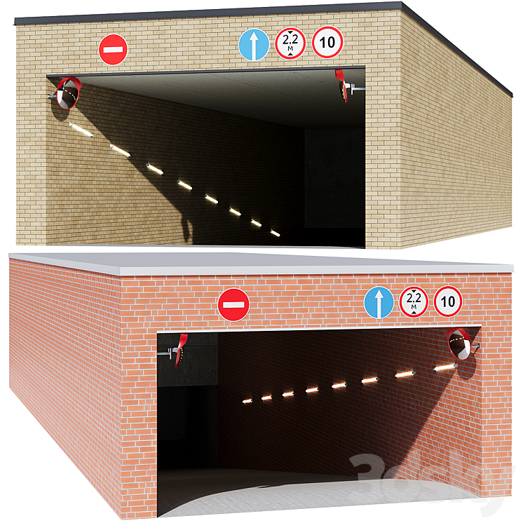 地下停车场（入口）（6983722_长方形_Vray,Corona）