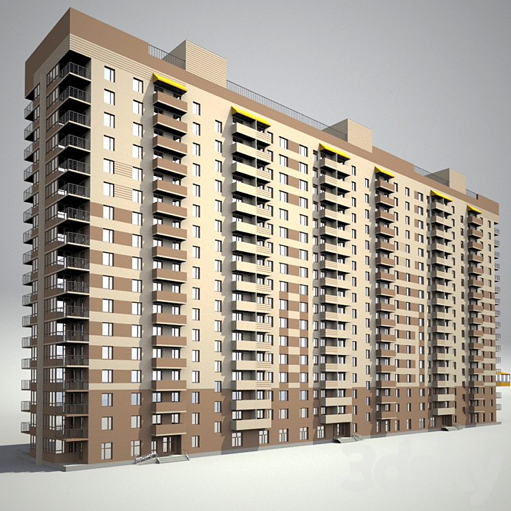 多层住宅建筑（699658_长方形_Vray）