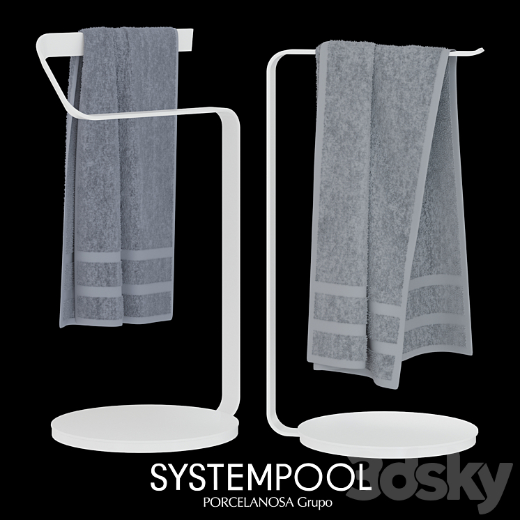 SYSTEMPOOL地板毛巾P CONCEPT Porcelanosa集团（701850_圆形_Corona）