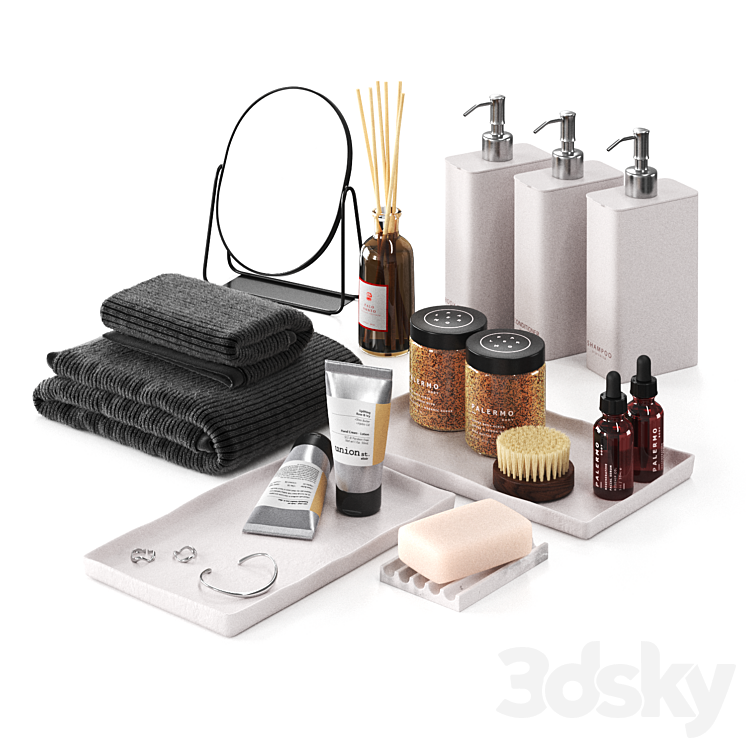 极简主义浴室装饰套装（7033551_长方形_Vray,Corona）