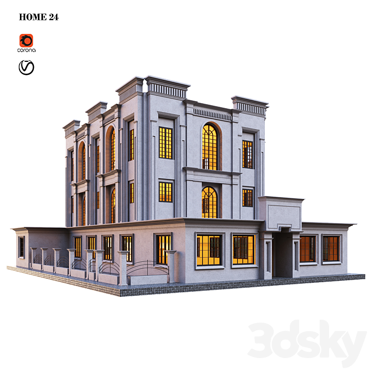 经典的房子（7045417_长方形_Vray,Corona）