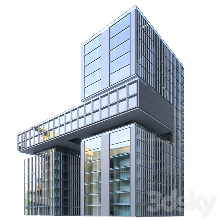 大厦摩天大楼现代玻璃系列41至44（7362183_长方形_Vray）