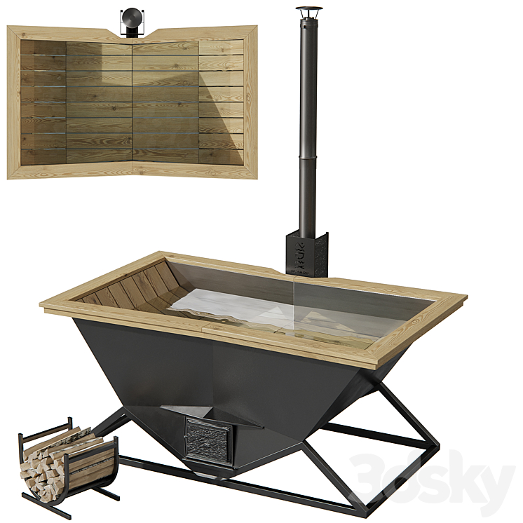 SIBACH紧凑型浴缸（7376150_长方形_Vray,Corona）