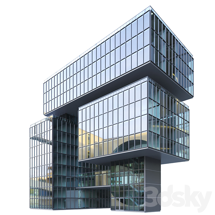 大厦摩天大楼现代玻璃57（7383753_长方形_Vray）