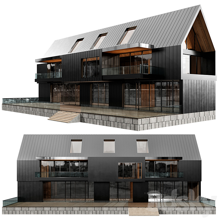 现代住宅32号（7384513_长方形_Vray,Corona）