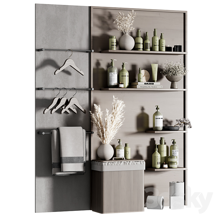 浴室配件套装43（7385134_长方形_Vray）