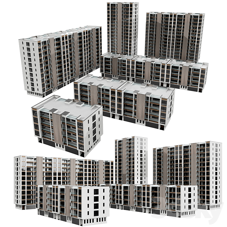 138号住宅楼（7456778_长方形_Vray,Corona）