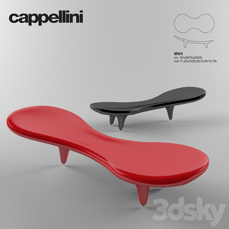 甲板椅Cappellini Orgone（74890__Vray）