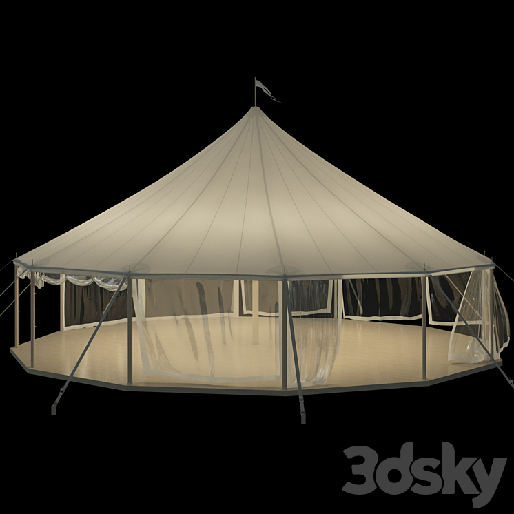 帐篷凉亭遮阳篷（7556675_多边形_Vray,Corona）