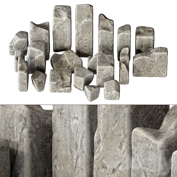 石材装饰n86（7587084_长方形_Vray）