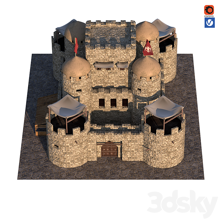 据点（7674514_不规则_Vray,Corona）