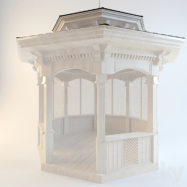 凉亭（7765_多边形_Vray）