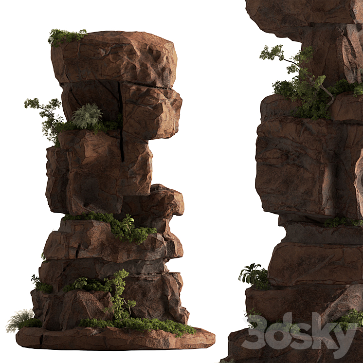 植物悬崖-环境元素09（7839717_不规则_Vray,Corona）