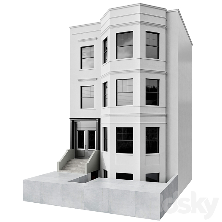 新古典主义建筑42号（7906048_多边形_Vray,Corona）