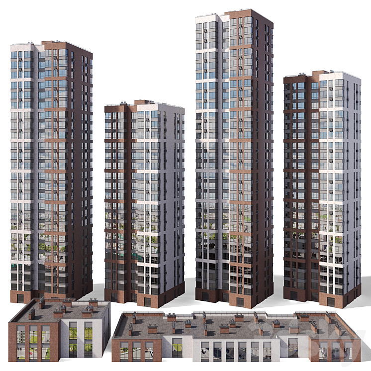 成套房屋（7917565_长方形_Vray,Corona）