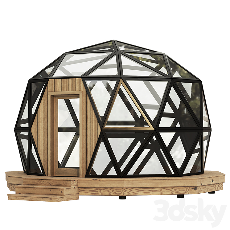 球形模块化住宅Ag0125（7995874_多边形_Vray,Corona）