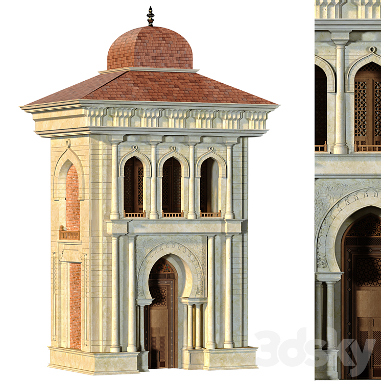 阿拉伯外立面元素集806（8103808_正方形_Vray,Corona）
