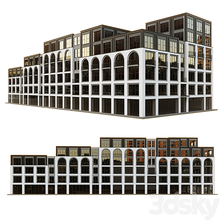 住宅楼110（8263805_长方形_Vray,Corona）