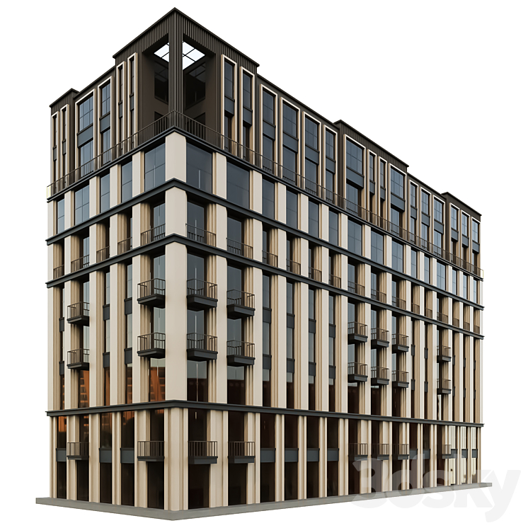 现代城市地标建筑（8329339_长方形_Vray,Corona）