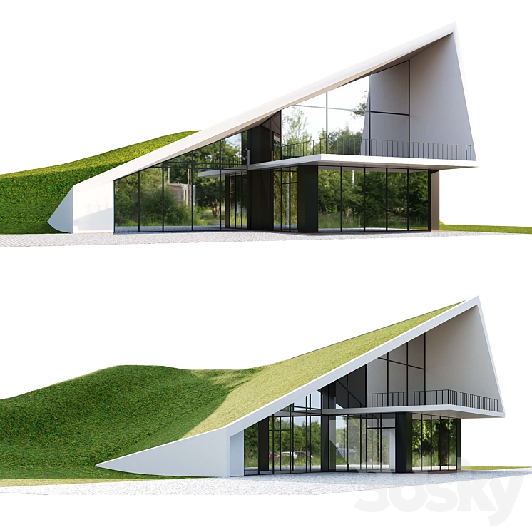 绿色屋顶屋01（8339403_三角形_Corona）