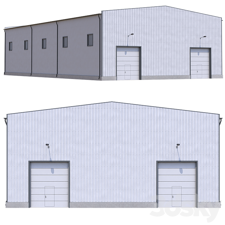 仓库建筑（8388327_长方形_Vray）