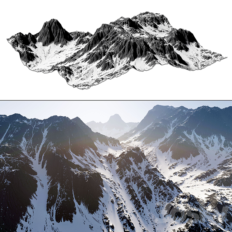 山脉n21（8391129_不规则_Vray）