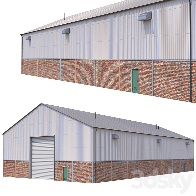 仓库建筑（8394651_长方形_Vray）