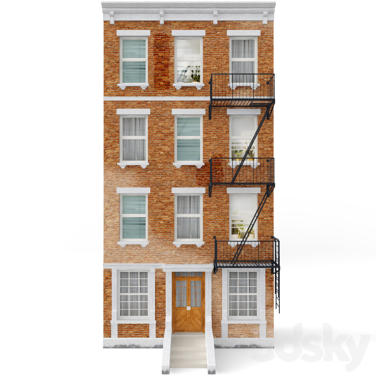 纽约立面（946577_多边形_Vray）